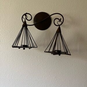 PIER 1 Wire Metal copper candle holder